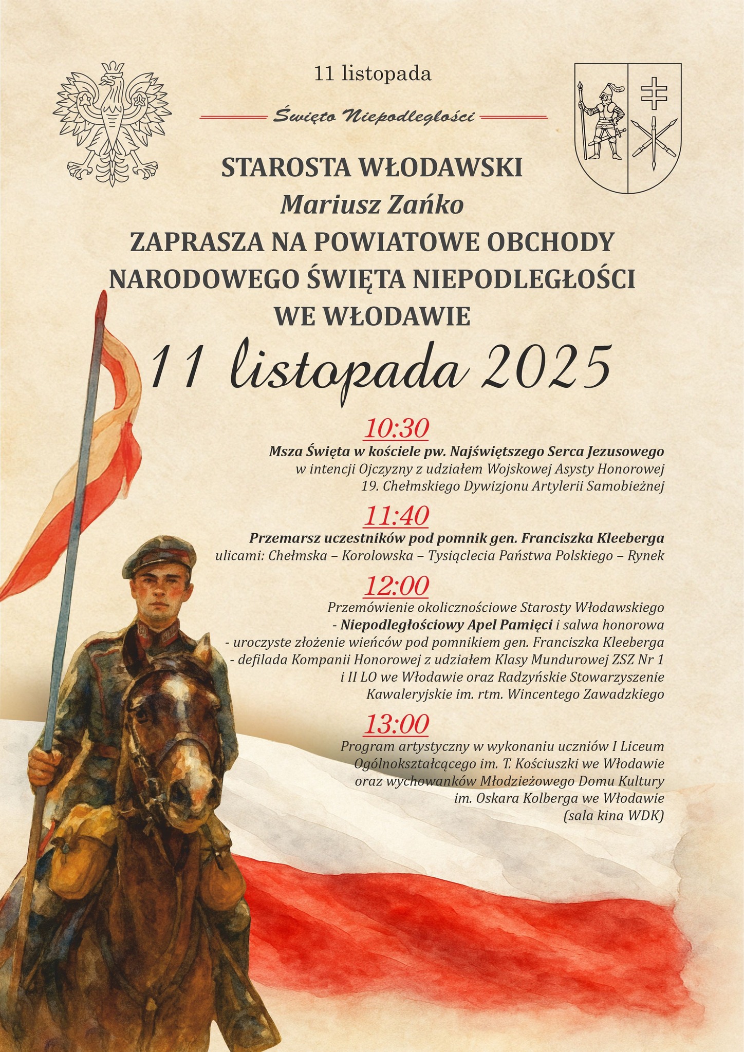Zaproszenie Starosty Włodawskiego